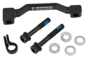 Адаптер для диск. гальма Shimano SM-MA-F203P/PM, ротор 203мм, чорний