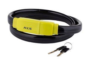 Замок тросиковий KLS Loop лайм 2x4.8x24х900 мм