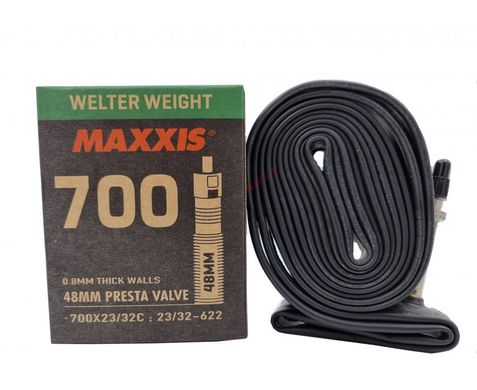 Камера Maxxis Welter Weight 700x23/32C FV L:48мм, Чёрный, 28"