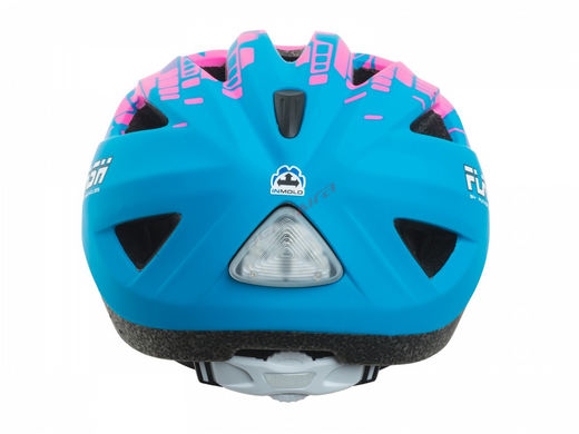 Шлем Author Flash Inmold (pink/blue), 51-55 см (pink/blue) с мигалкой, розово-голубой