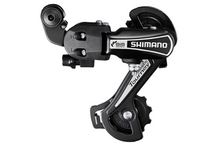 Перемикач задній, Shimano RD-TY21-SS 6-шв., болт, чорний