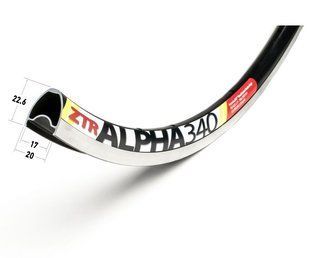 Обід Notubes ZTR Alpha 340 28" 28 отвори під V-Brake чорний
