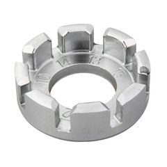 Спицной ключ SuperB в форме кольца с вырезами серебристый стальной