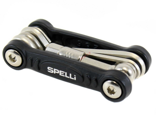 Мультитул Spelli SPL SBT-286B, алюмін., 8 інструментів, чорний