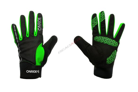 Рукавички ONRIDE Pleasure колір Чорний/Зелений розмір XS