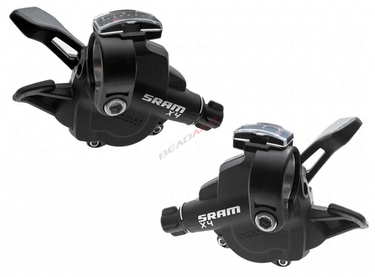 Манетки Sram 09A SL X-4 Trigger (3x8 ск.), пара, чёрные