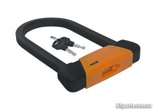 Замок KLS Block скоба U-Lock помаранчевий 170 x 320 х 12 мм