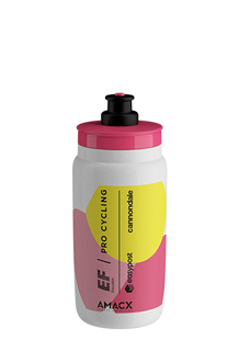 Фляга ELITE FLY TEAM EF PRO CYCLING 2024, біло-рожева, 550 мл