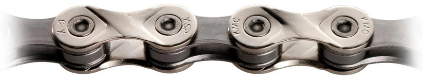 Ланцюг KMC X9 silv/grey 9-шв. із замком, 116 лінків, сірий