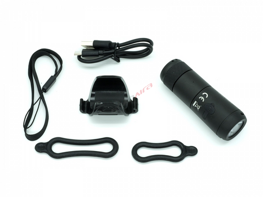 Ліхтар передній Author A-Quantum 750 lm USB L-Run, чорний