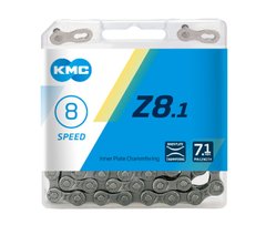 Ланцюг KMC Z8.1 7-8 швидкостей 116 ланок + замок сірий/сірий