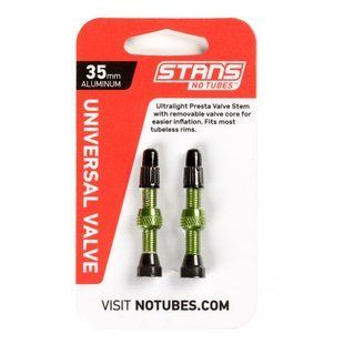 Безкамерний ніпель Stan's Notubes FV 35мм (2шт на блістері) зелені
