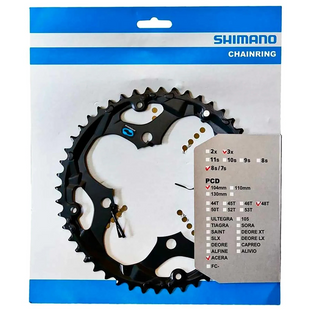 Зірка шатунів Shimano FC-М361 ACERA, 48зуб., 7/8-шв., 104мм, чорна
