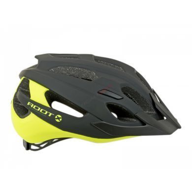 Шлем Root Author Inmold X0 52-57 black/neon, чёрный