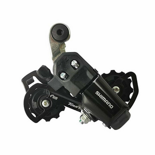 Перемикач задн. Shimano RD-TY200-GS, 6/7 шв., довг. важіль, болт, чорний