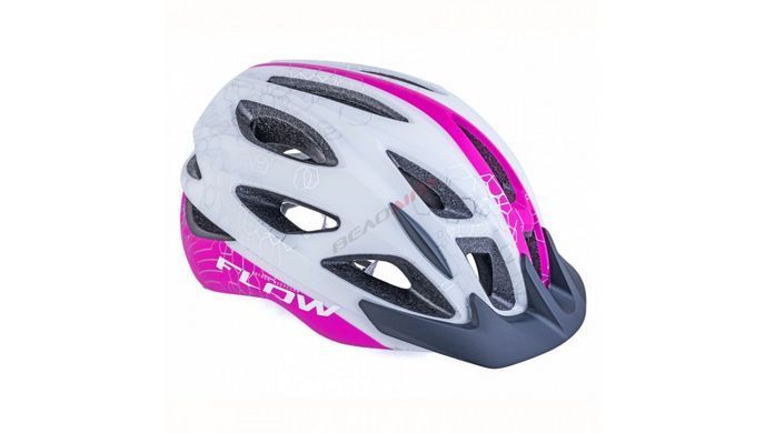 Шлем Author Flow Inmold X9, размер 58-61 cm, цвет: белый/ неоново розовий