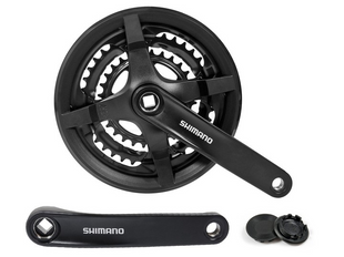 Шатуны Shimano Tourney TX FC-TY301 170мм 48X38X28, под квадрат, черные