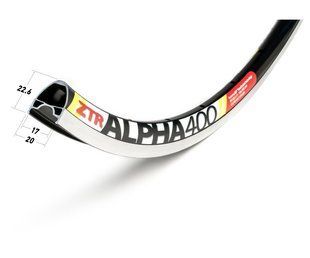 Обід Notubes ZTR Alpha 400 28" 32 отвори під V-Brake чорний