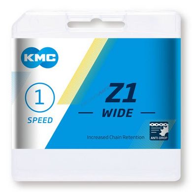 Цепь KMC Z1 Wide Single-speed 112 звеньев коричневый + замок