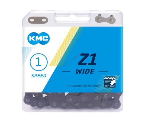 Ланцюг KMC Z1 Wide Single-speed 112 ланок коричневий+замок