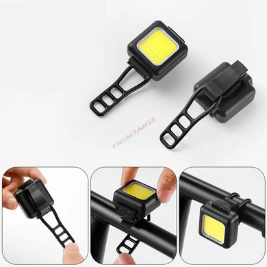 Фонари к-кт передний + задний FT3028 (2 по 300mAh), USB, белый, красный