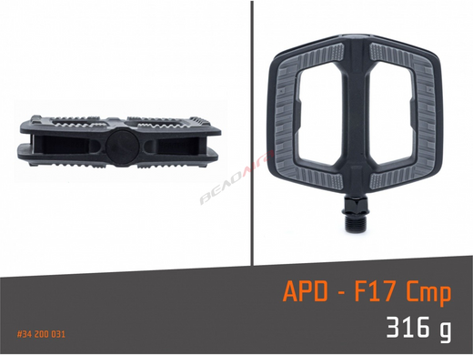 Педали Author APD-F17 Cmp NonSlip, чёрные