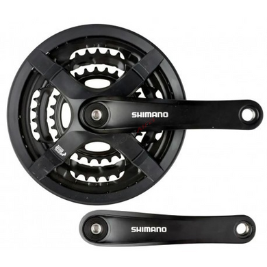 Шатун SHIMANO FC-TY501, L.170мм, 28-38-48Т, під квадрат, чорний